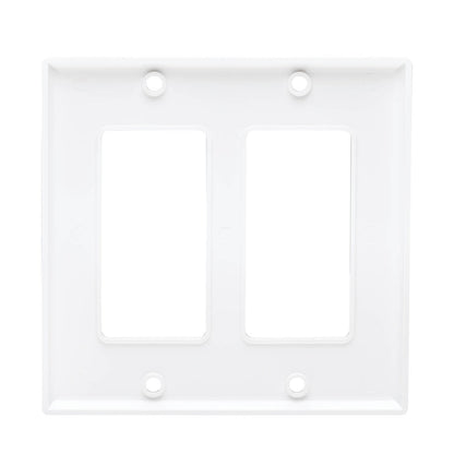 Plaque frontale double Tripp Lite par Eaton, style Decora - verticale, blanche N042D-200-WH