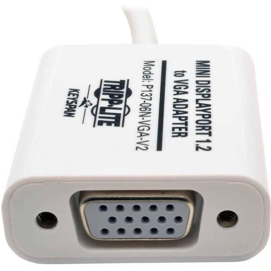 Adaptateur Mini DisplayPort vers VGA Tripp Lite 6 pouces Convertisseur actif mDP vers VGA M/F DPort 1.2 6" P137-06N-VGA-V2