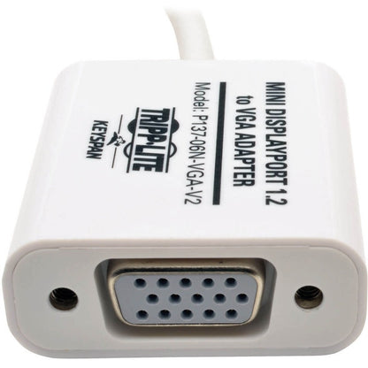 Adaptateur Mini DisplayPort vers VGA Tripp Lite 6 pouces Convertisseur actif mDP vers VGA M/F DPort 1.2 6" P137-06N-VGA-V2