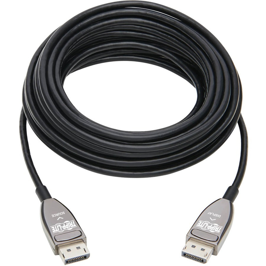 Câble optique actif à fibre optique DisplayPort Tripp Lite by Eaton P580F3-20M-8K6, M/M, noir, 20 m (65 pi) P580F3-20M-8K6