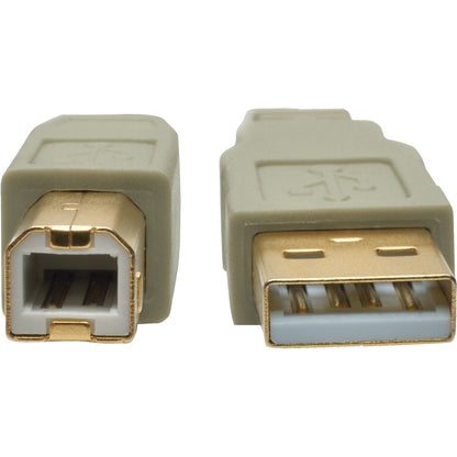 Câble USB 2.0 haute vitesse A/B Tripp Lite par Eaton (M/M), beige, 10 pi U022-010-BE