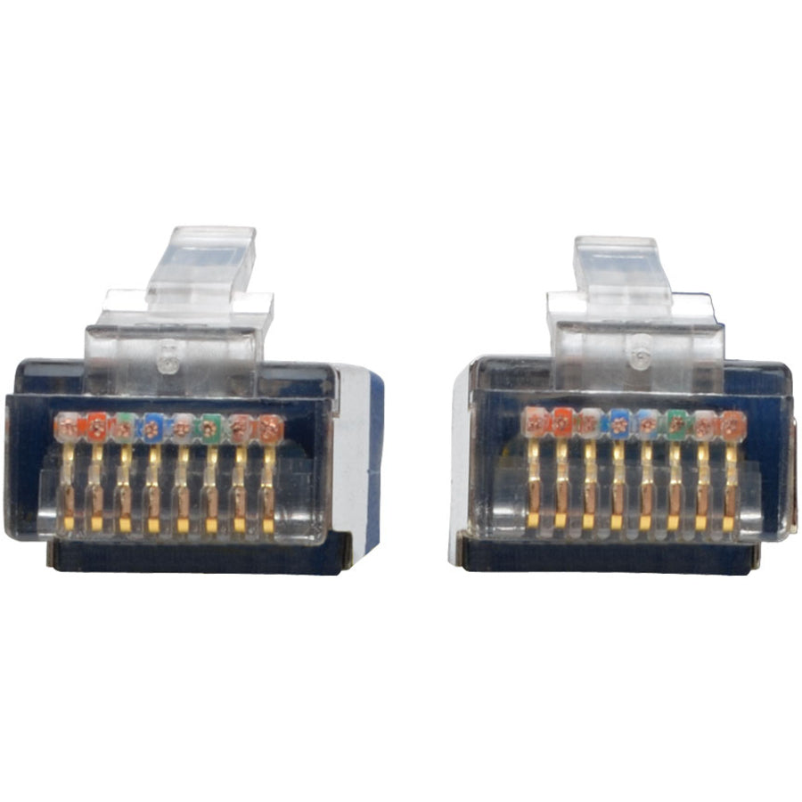 Câble de raccordement STP blindé moulé Cat5e 350 MHz Tripp Lite par Eaton (RJ45 M/M), bleu, 3 pi. N105-003-BL
