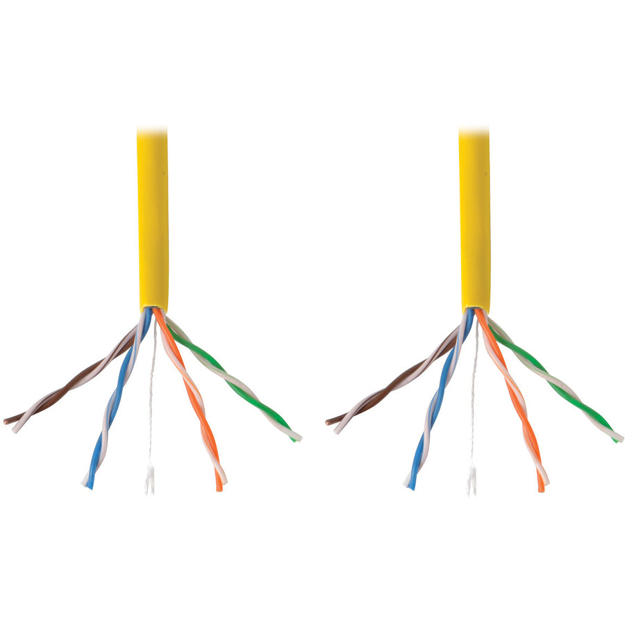 Câble PVC monobrin Cat5e 350 MHz Tripp Lite par Eaton, jaune, 1000 pi N022-01K-YW