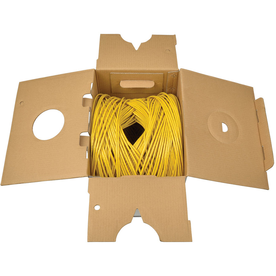 Câble PVC monobrin Cat5e 350 MHz Tripp Lite par Eaton, jaune, 1000 pi N022-01K-YW
