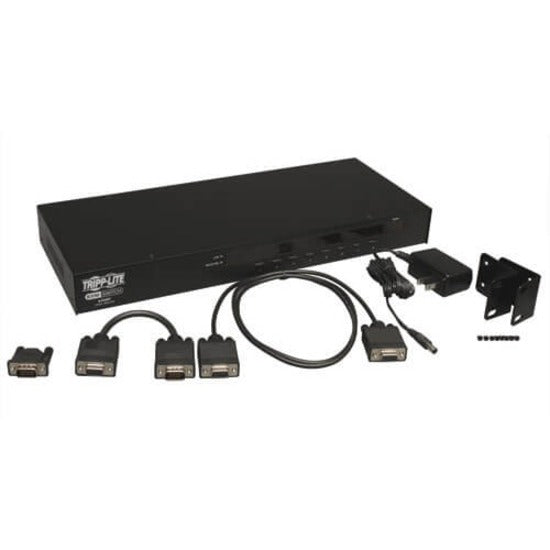 Commutateur KVM USB/PS2 à 8 ports pour montage en rack 1U de Tripp Lite - Boîtier en acier B042-008