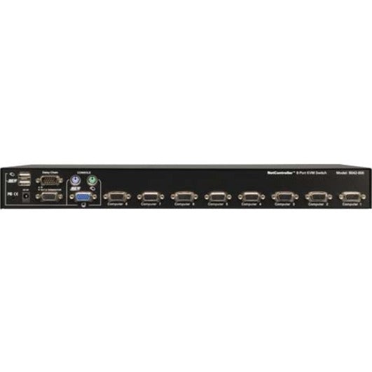 Commutateur KVM USB/PS2 à 8 ports pour montage en rack 1U de Tripp Lite - Boîtier en acier B042-008
