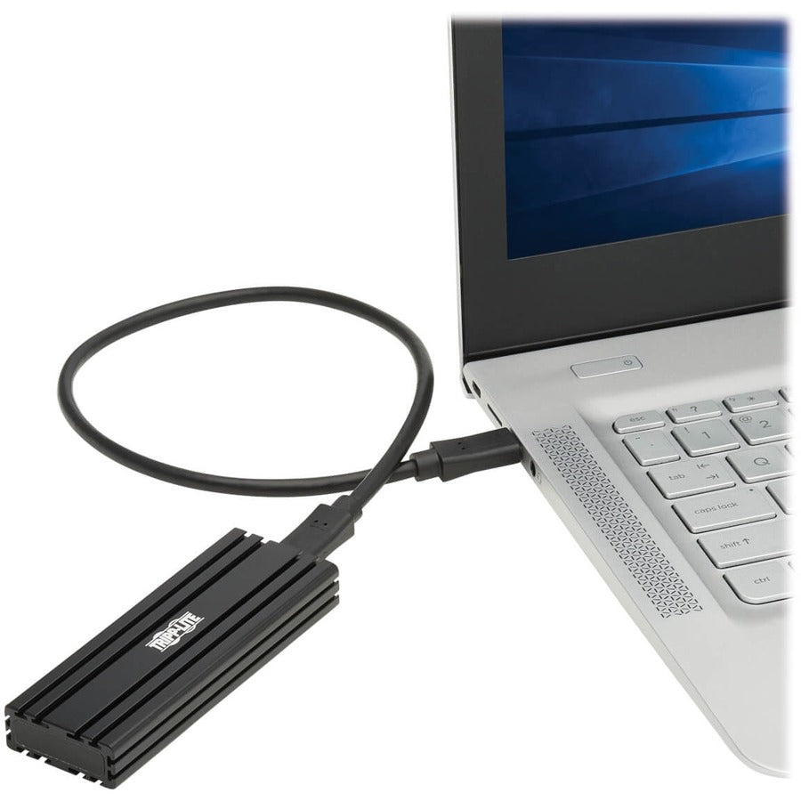 Boîtier de disque dur Tripp Lite by Eaton U457-1M2-NVMEG2 - Interface hôte USB 3.1 (Gen 2) Type C - Prise en charge UASP externe - Noir U457-1M2-NVMEG2