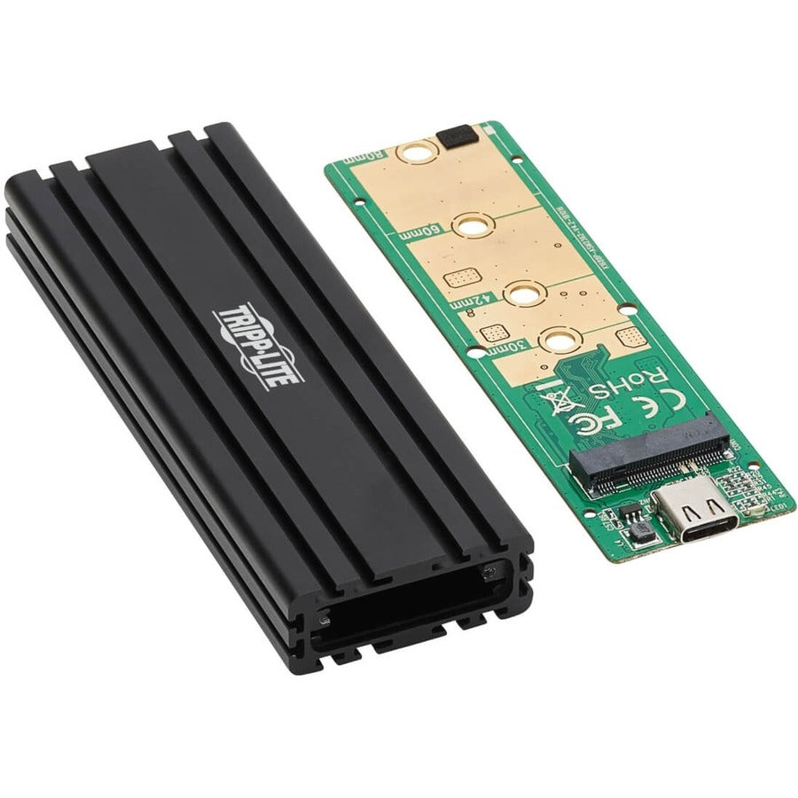 Boîtier de disque dur Tripp Lite by Eaton U457-1M2-NVMEG2 - Interface hôte USB 3.1 (Gen 2) Type C - Prise en charge UASP externe - Noir U457-1M2-NVMEG2