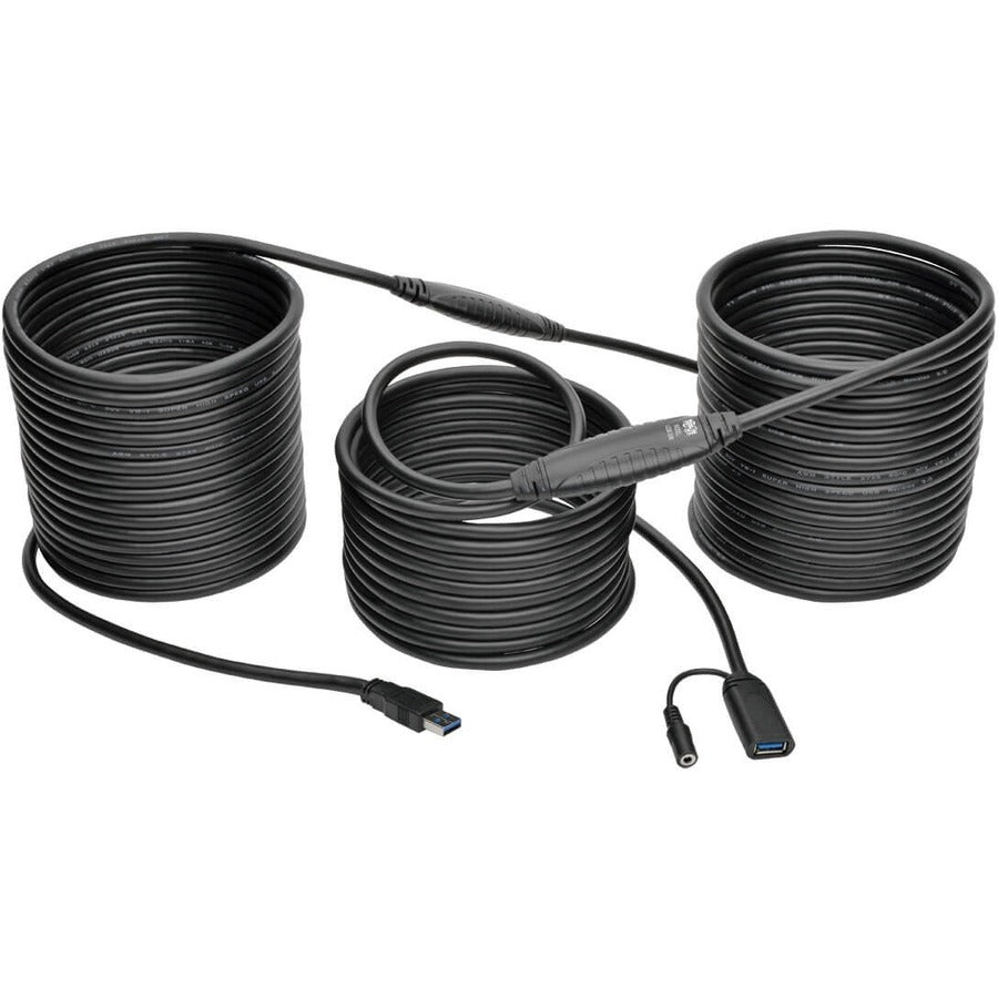 Câble d'extension répéteur actif USB 3.0 SuperSpeed ​​de Tripp Lite par Eaton (USB-A M/F), 20 m (65 pi) U330-20M