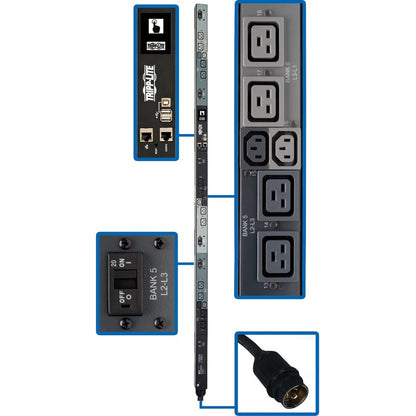 PDU3EVSR6H50A de Tripp Lite par Eaton avec 18 prises PDU3EVSR6H50A