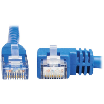 Câble Ethernet Cat6 à angle droit Tripp Lite par Eaton N204-020-BL-RA - 20 pi, M/M, bleu N204-020-BL-RA