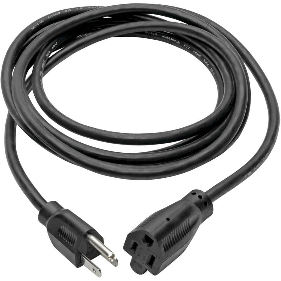 Câble d'extension de cordon d'alimentation Tripp Lite 15 pieds 5-15P à 5-15R 10A 18AWG 15' P022-015