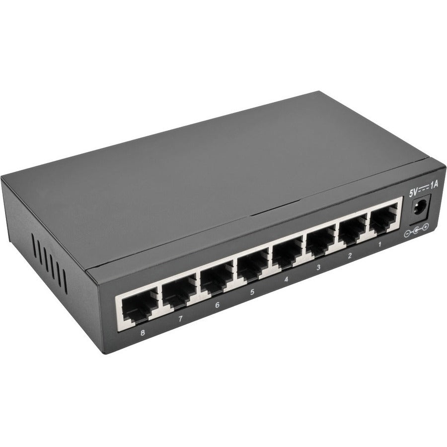 Commutateur Gigabit Ethernet non géré de bureau Tripp Lite by Eaton 8 ports 10/100/1000 Mbps, boîtier métallique NG8