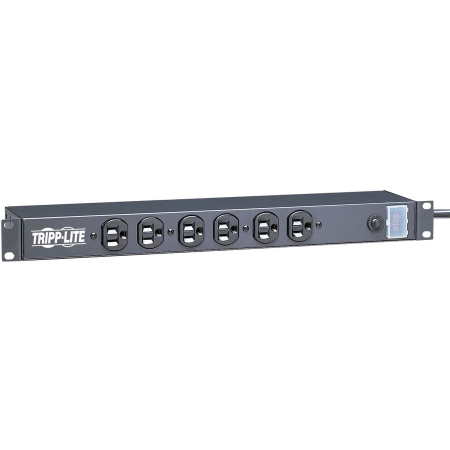 Multiprise Tripp Lite pour montage en rack en métal 120 V 5-15R 6 prises frontales 1 URM RS-0615-F