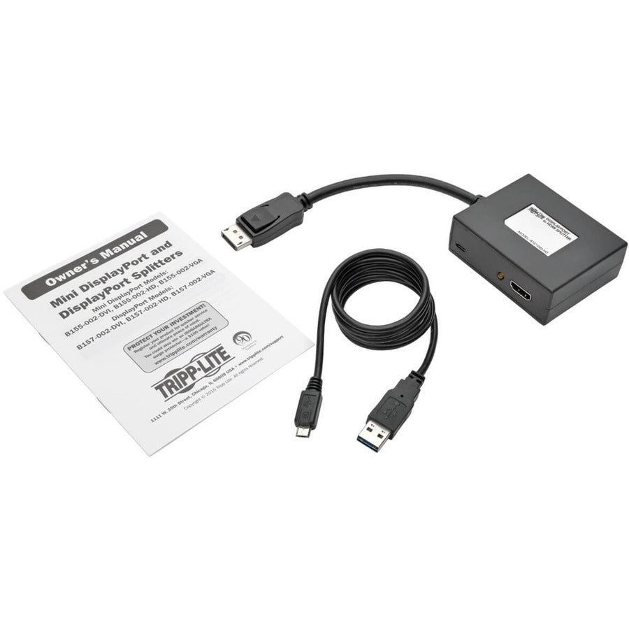 Répartiteur DisplayPort vers HDMI 2 ports Tripp Lite par Eaton B157-002-HD