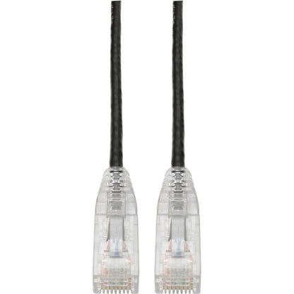 Câble de raccordement UTP Cat6 Tripp Lite par Eaton (RJ45) - M/M, Gigabit, sans accroc, moulé, fin, noir, 7 pi. N201-S07-BK
