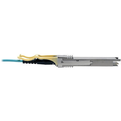 Tripp Lite by Eaton QSFP28 to QSFP28 Active Optical Cable - 100GbE, AOC, M/M, Aqua, 1 m (3 ft.) N28H-01M-AQ