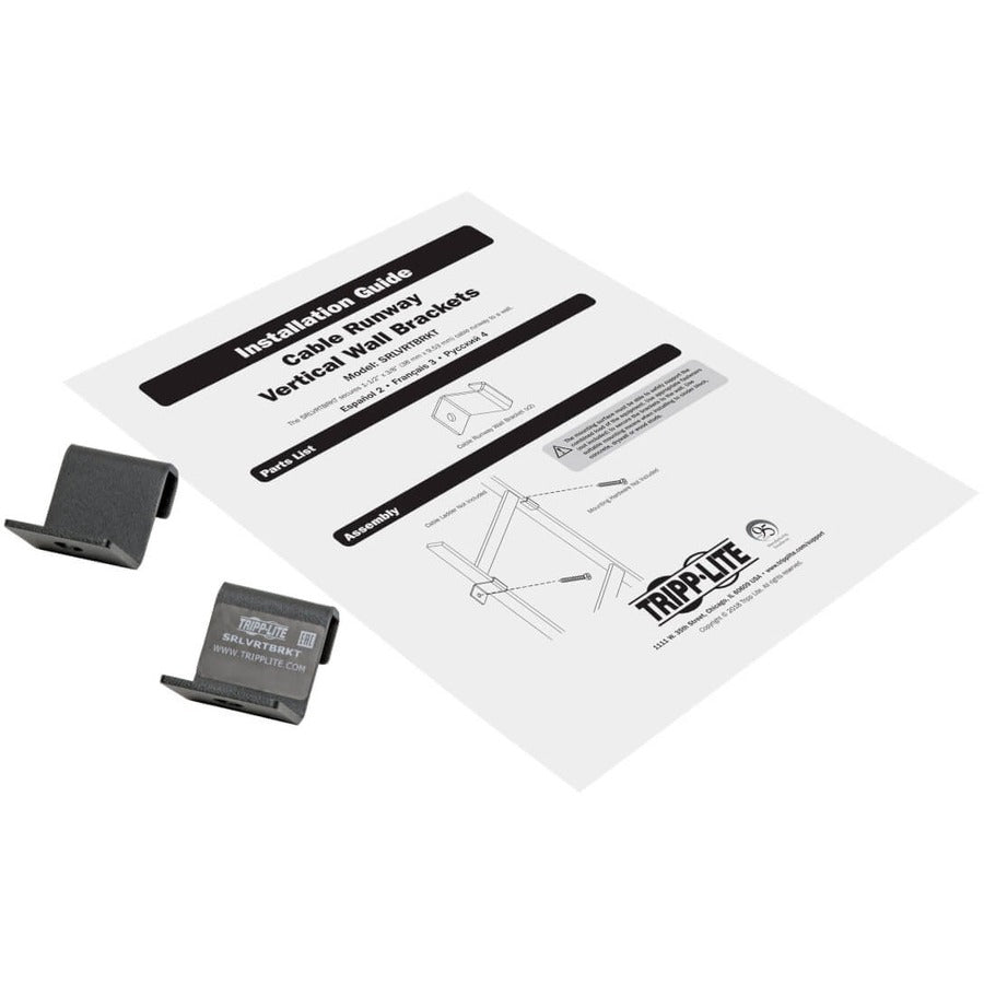 Support de montage pour échelle à câbles Tripp Lite by Eaton SRLVRTBRKT - Noir SRLVRTBRKT