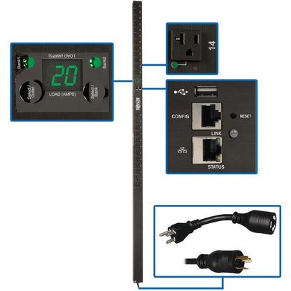 Unité de distribution d'alimentation à 24 prises Tripp Lite par Eaton PDUNVR20LX