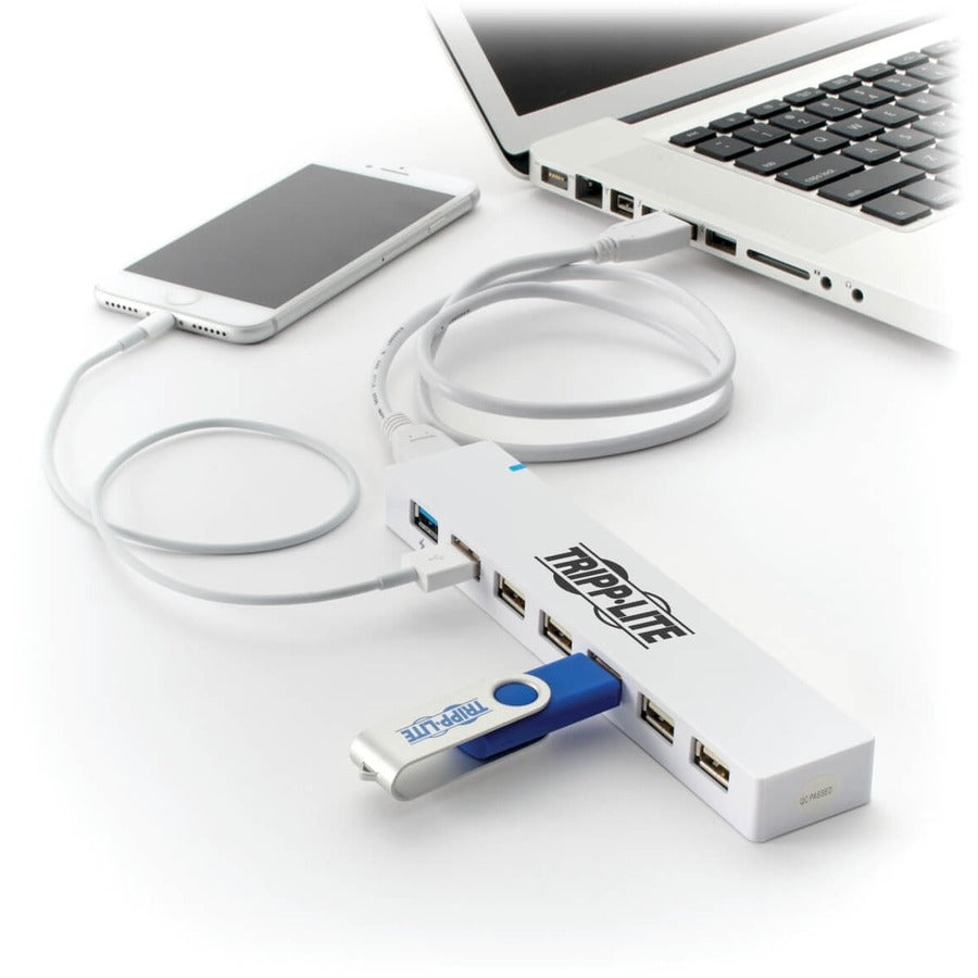 Hub combiné USB 3.0/USB 2.0 à 7 ports Tripp Lite par Eaton U360-007C-2X3 U360-007C-2X3