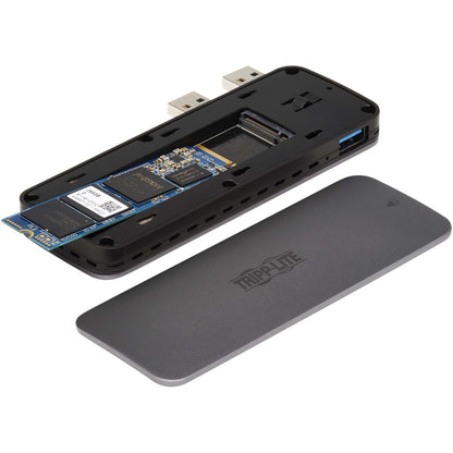 Boîtier de disque dur Tripp Lite by Eaton U357-1M2-NVMEG2 - Interface hôte USB 3.2 (Gen 2) Type A - Prise en charge UASP externe - Gris foncé U357-1M2-NVMEG2