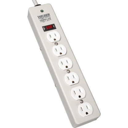 Multiprise triphasée Waber avec parasurtenseur 6 prises, cordon de 6 pi, 1 050 joules DG206