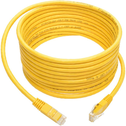 Câble de raccordement moulé Gigabit Cat6 Tripp Lite par Eaton (RJ45 M/M), jaune, 15 pi N200-015-YW
