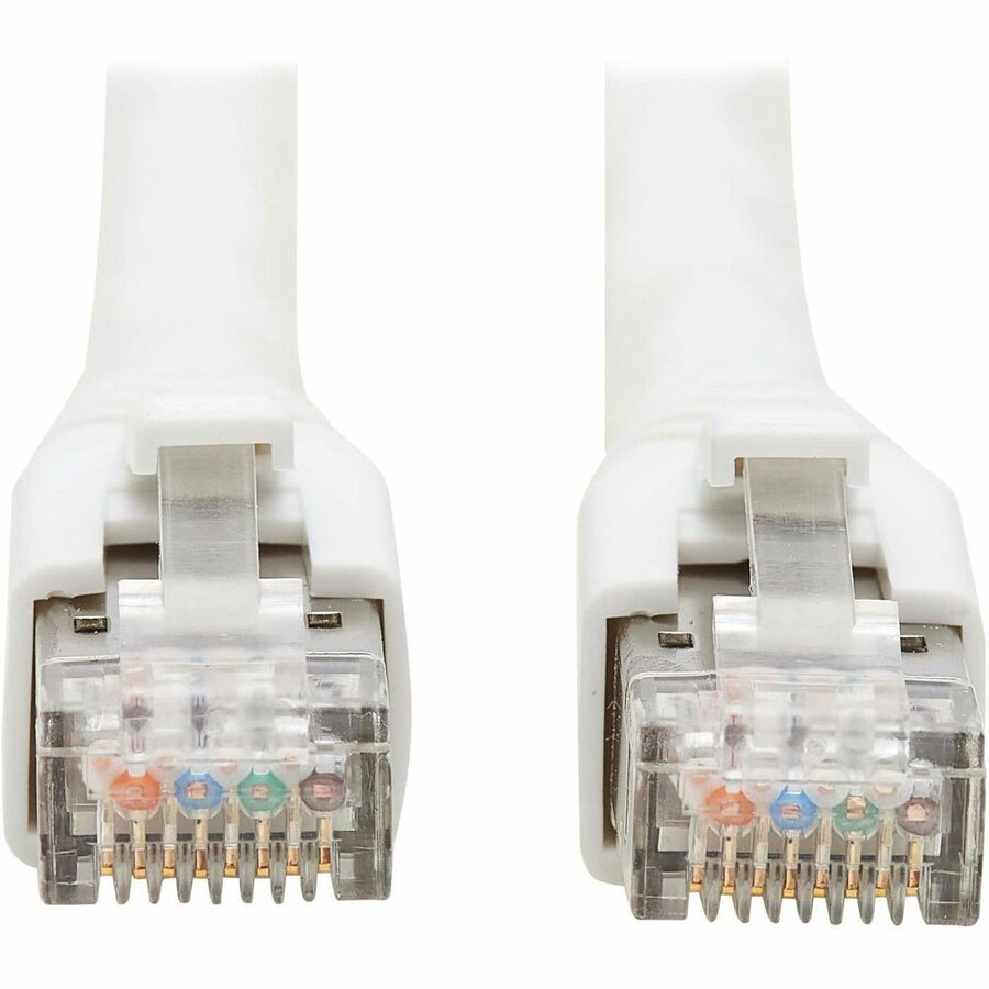Câble Ethernet SSTP Cat8 40G sans accroc Tripp Lite par Eaton (RJ45 M/M), PoE, blanc, 3,1 m (10 pi) N272-F10-WH