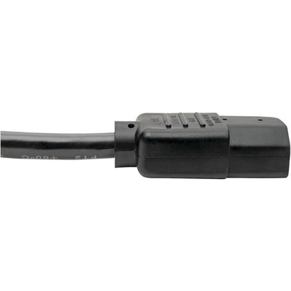 Tripp Lite 2ft Computer Power Cord Extension Cable C14 to C13 10A 18AWG 2' P004-002