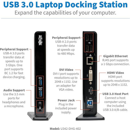 Tripp Lite by Eaton U342-DHG-402 Docking Station U342-DHG-402