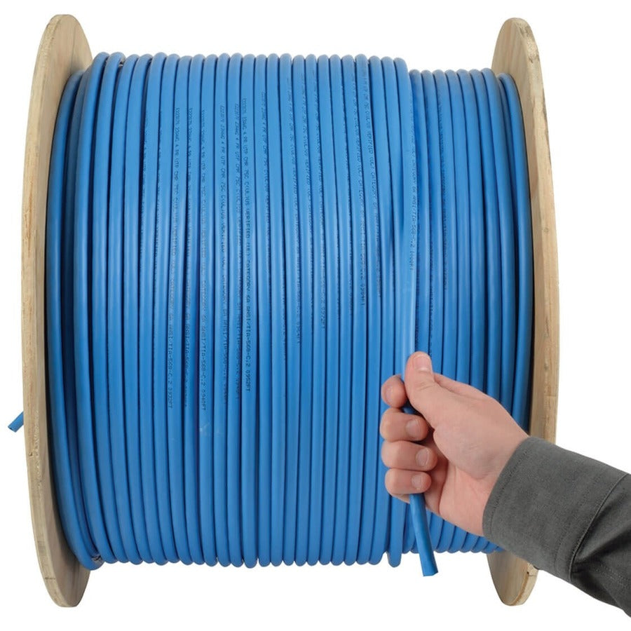 Câble PVC monobrin Cat6a 10G Tripp Lite par Eaton, bleu, 1000 pi N223-01K-BL