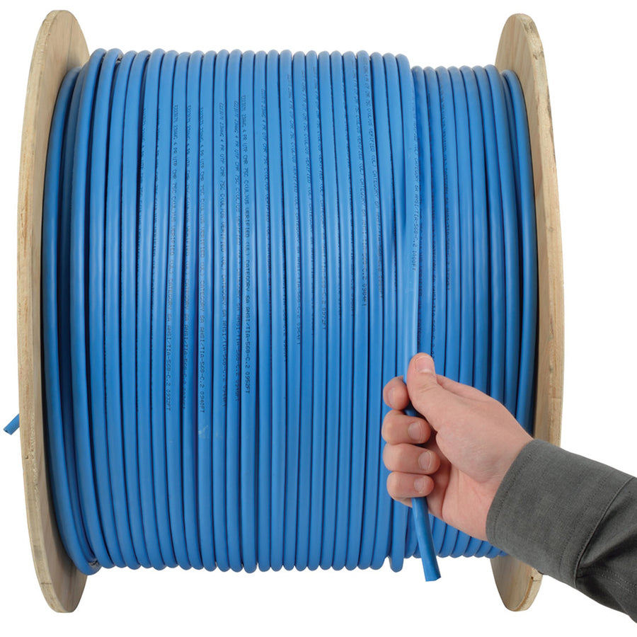 Câble PVC monobrin Cat6a 10G Tripp Lite par Eaton, bleu, 1000 pi N223-01K-BL
