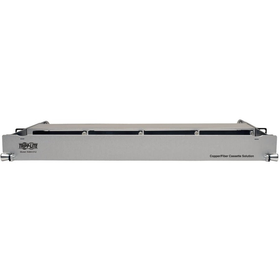 Panneau de boîtier en fibre de cuivre haute densité Tripp Lite, capacité de 4 cassettes 1U N484-01U