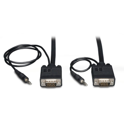 Câble coaxial pour moniteur SVGA/VGA de 10 pieds de Tripp Lite avec audio et RVB haute résolution HD15 3,5 mm M/M 10' P504-010