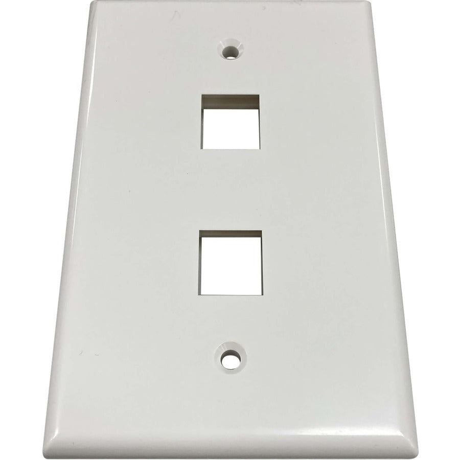 Plaque murale simple à 2 ports Safe-IT de Tripp Lite par Eaton, antibactérienne, ivoire brillant, TAA N042AB-002-IVG