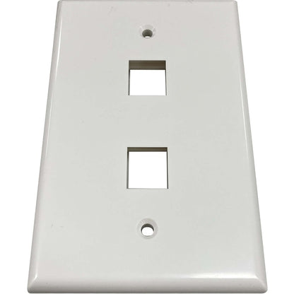 Plaque murale simple à 2 ports Safe-IT de Tripp Lite par Eaton, antibactérienne, ivoire brillant, TAA N042AB-002-IVG