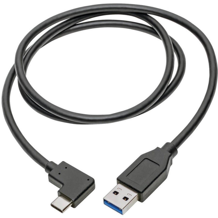 Câble USB-C vers USB-A à angle droit Tripp Lite par Eaton U428-003-CRA, M/M, 3 pi. U428-003-CRA