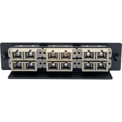 Tripp Lite by Eaton High-Density Fiber Adapter Panel (MMF/SMF), 6 SC Duplex Connectors, Black N492-06D-SC