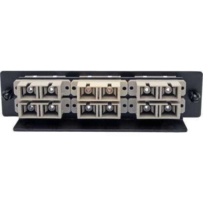 Tripp Lite by Eaton High-Density Fiber Adapter Panel (MMF/SMF), 6 SC Duplex Connectors, Black N492-06D-SC