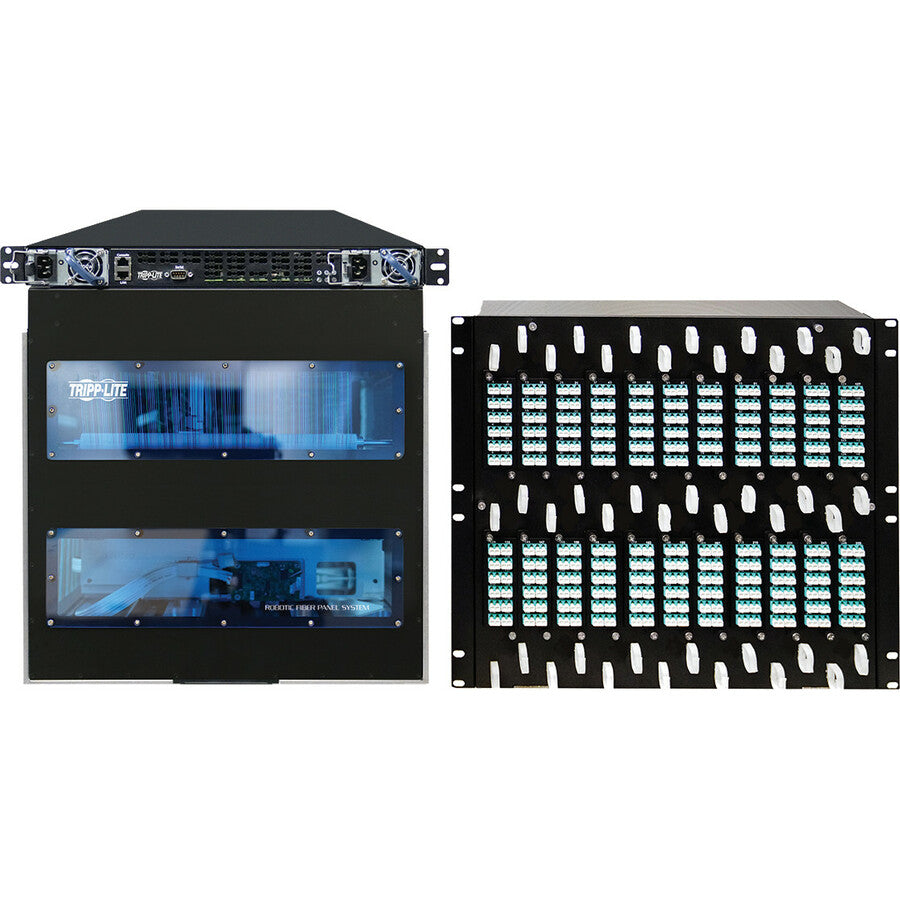 Système de panneau à fibre robotisé Tripp Lite par Eaton - 512 ports à fibre LC multimode, 10U NRFP-500MM-CP