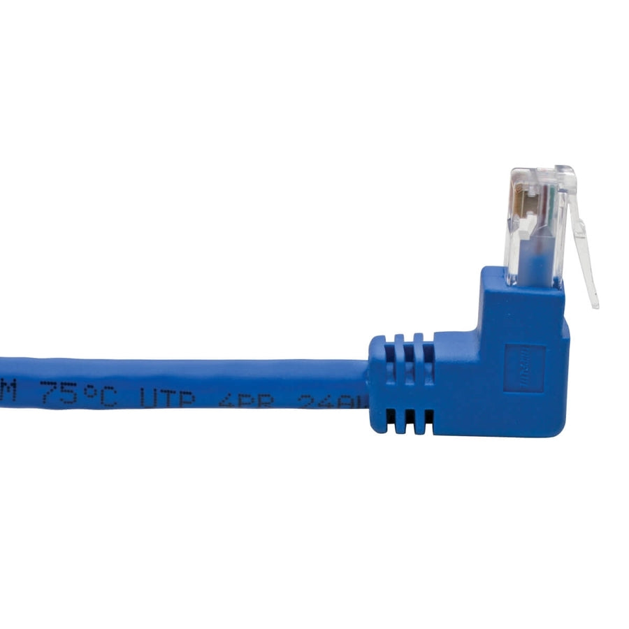 Câble de raccordement UTP Cat6 Tripp Lite par Eaton N204-005-BL-UD, mâle coudé vers le haut/mâle coudé vers le bas - 5 pi, bleu N204-005-BL-UD