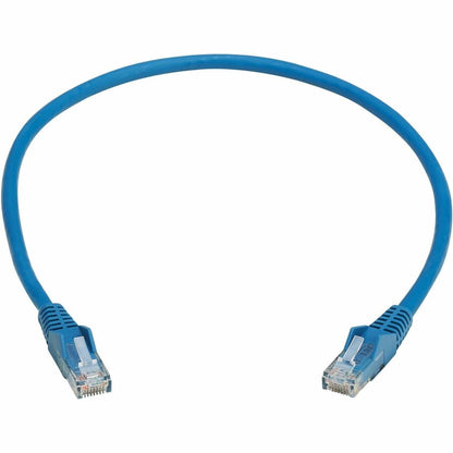 Câble Ethernet UTP moulé Cat6 Gigabit sans accroc Tripp Lite by Eaton (RJ45 M/M), PoE, LSZH, bleu, 0,5 N201L-0P5M-BL