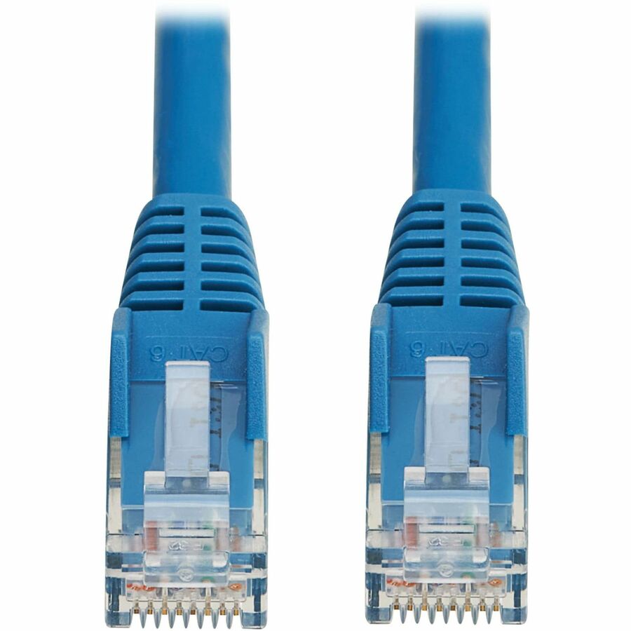 Câble Ethernet UTP moulé Cat6 Gigabit sans accroc Tripp Lite by Eaton (RJ45 M/M), PoE, LSZH, bleu, 0,5 N201L-0P5M-BL