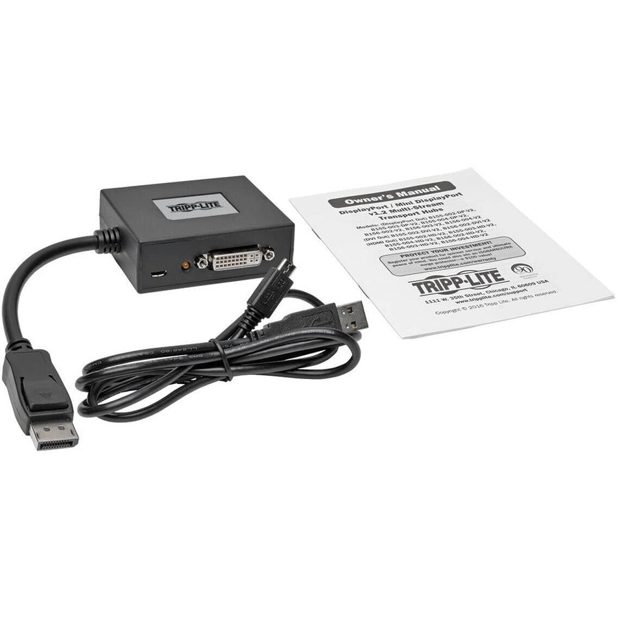 Hub DisplayPort 1.2 vers DVI à 2 ports Tripp Lite par Eaton B156-002-DVI-V2 MST B156-002-DVI-V2
