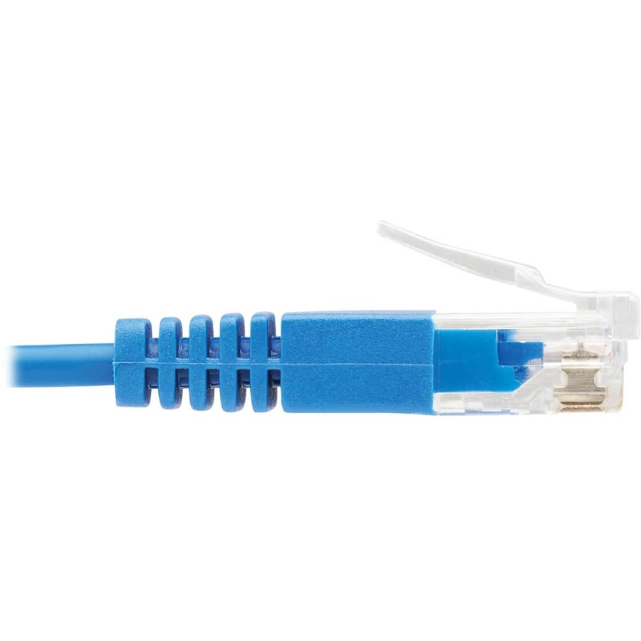 Câble Ethernet UTP moulé ultra-mince certifié Cat6a 10G de Tripp Lite par Eaton (RJ45 M/M), bleu, 6 po N261-UR6N-BL