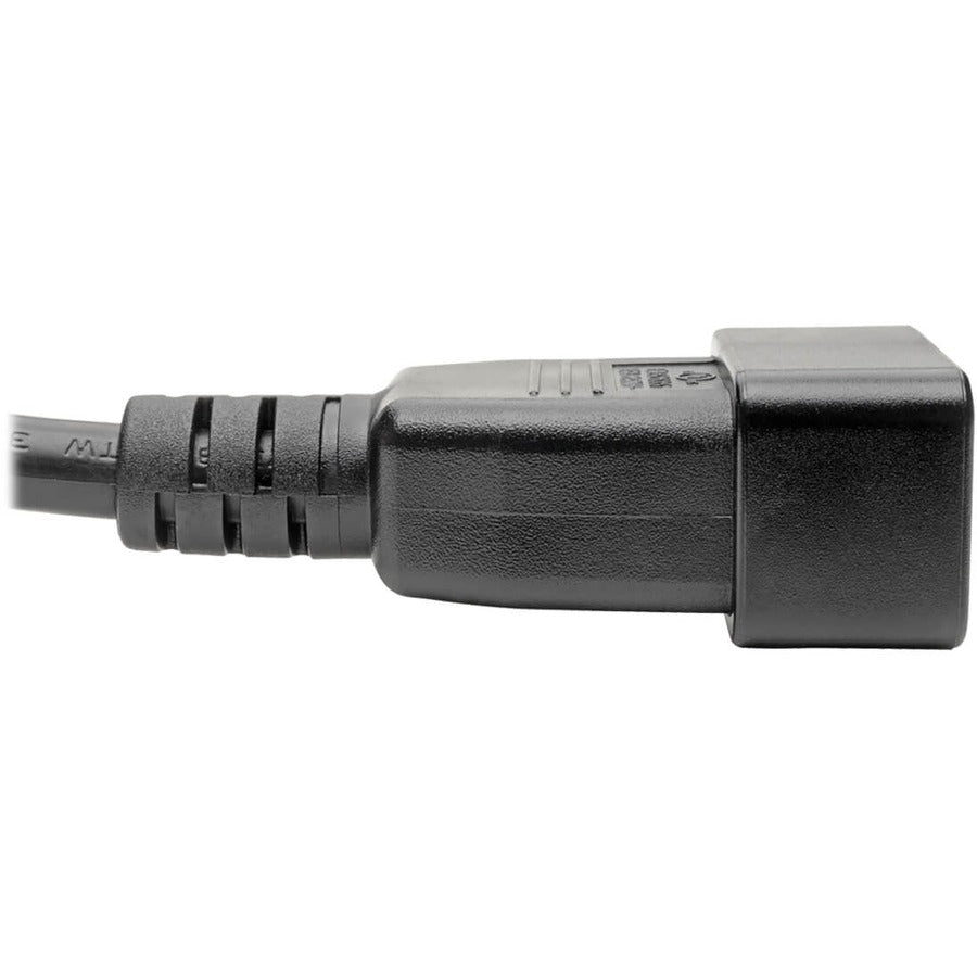 Câble d'extension de cordon d'alimentation Tripp Lite 6 pieds C19 à C20 robuste 20 A 12 AWG 6 pi P036-006