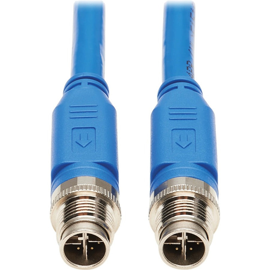 Câble Ethernet Cat6a 10G X-Code M12 Tripp Lite par Eaton NM12-6A1-02M-BL, M/M, bleu, 2 m (6,6 pi) NM12-6A1-02M-BL