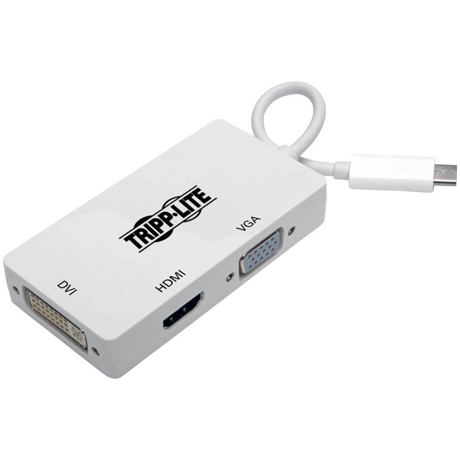 Adaptateur convertisseur tout-en-un USB-C vers HDMI/DVI/VGA Tripp Lite par Eaton U444-06N-HDV4K, 6 pouces U444-06N-HDV4K