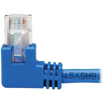 Câble Ethernet Cat6 à angle gauche Tripp Lite par Eaton N204-015-BL-LA - 15 pi, M/M, bleu N204-015-BL-LA