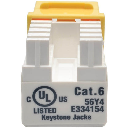 Prise Keystone Cat6 110 à perforation vers le bas Tripp Lite par Eaton N238-001-YW N238-001-YW